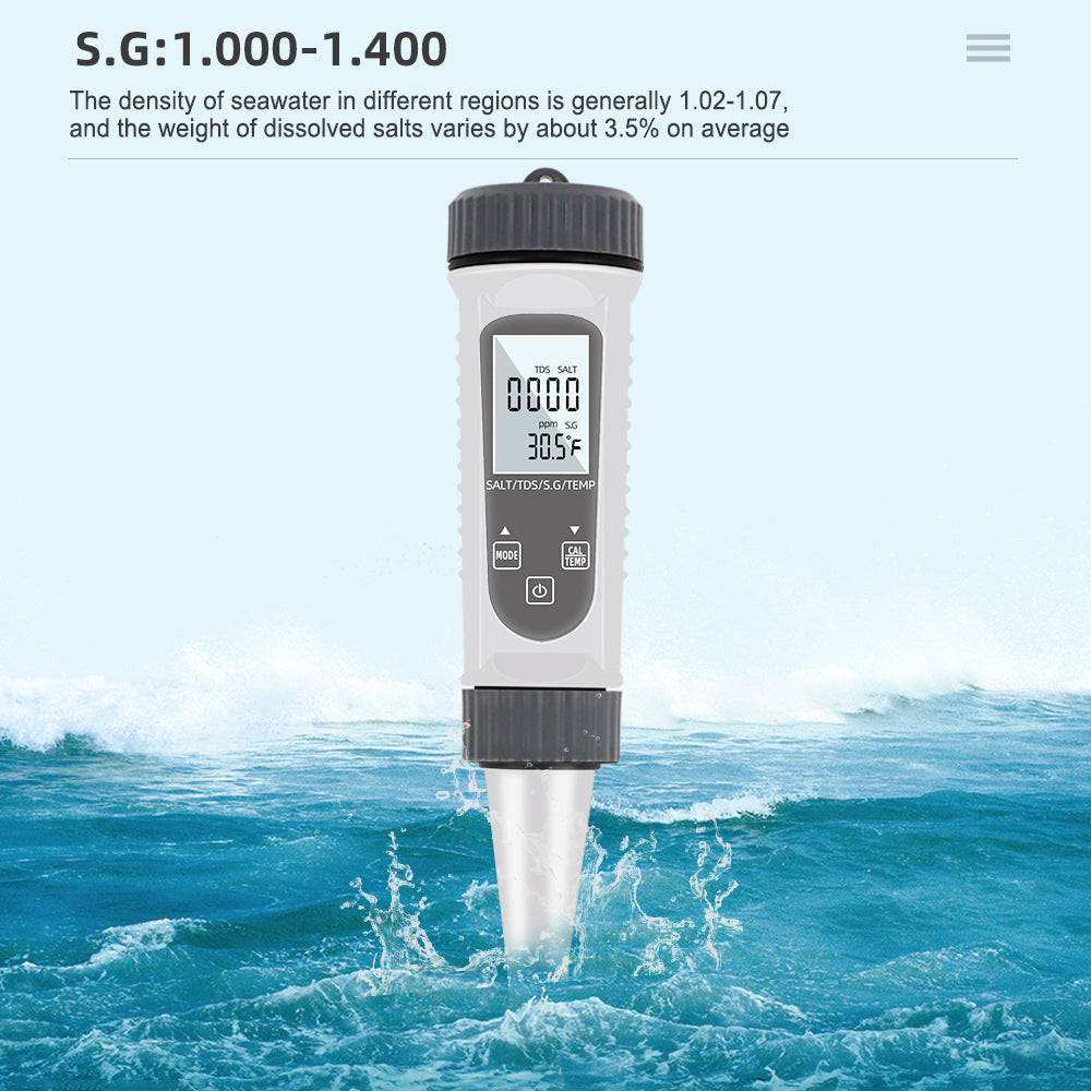 4In1 EC/S.G/TEMP/salinité mètre numérique moniteur de qualité de l'eau testeur outil de Test