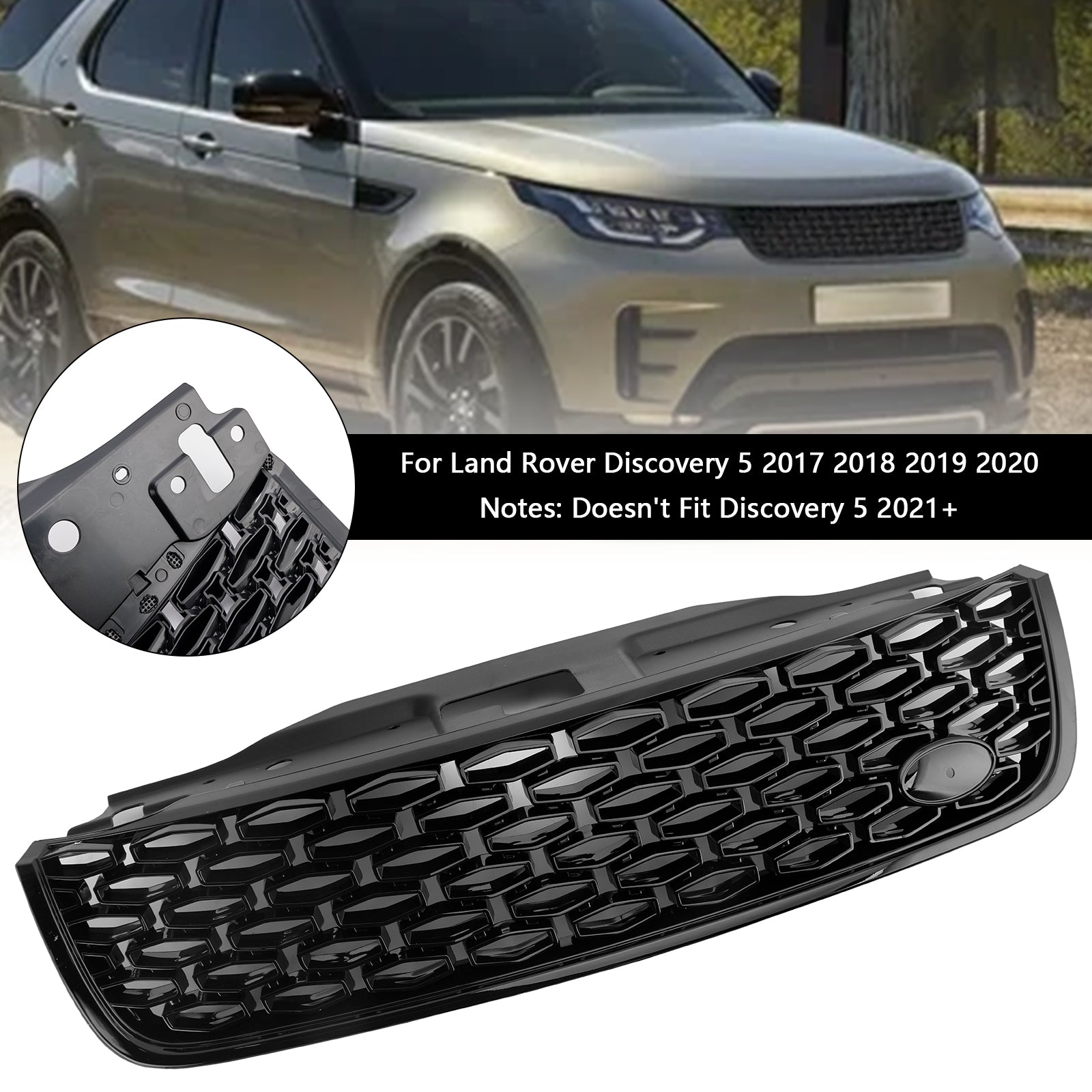 2017-2020 Land Rover Discovery 5 L462 Dynamisk stil frontgaller svart
