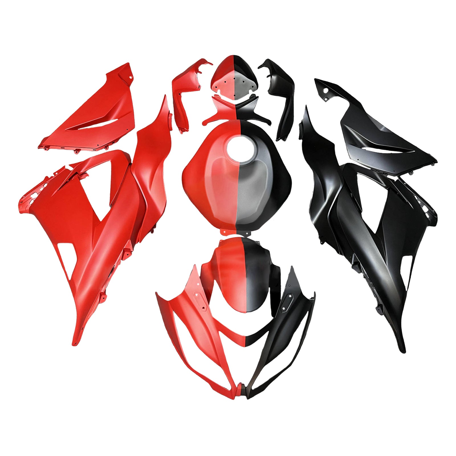 Injeksjon Fairing Kit Bodywork Plast Abs Fit for Kawasaki ZX6R 636 2013-2018