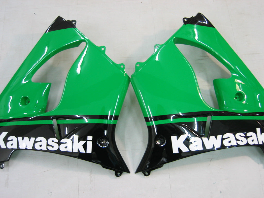 2000-2001 Kawasaki ZX 9R Fairings Green Black No.14 ZX9R Racing Generic