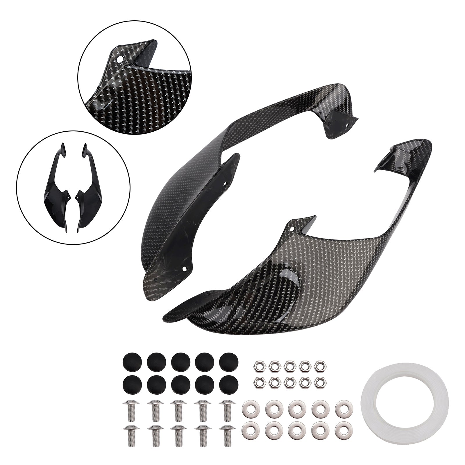 2021-2024 Yamaha YZF R1 R1M ailes latérales avant ailes becquet carénage