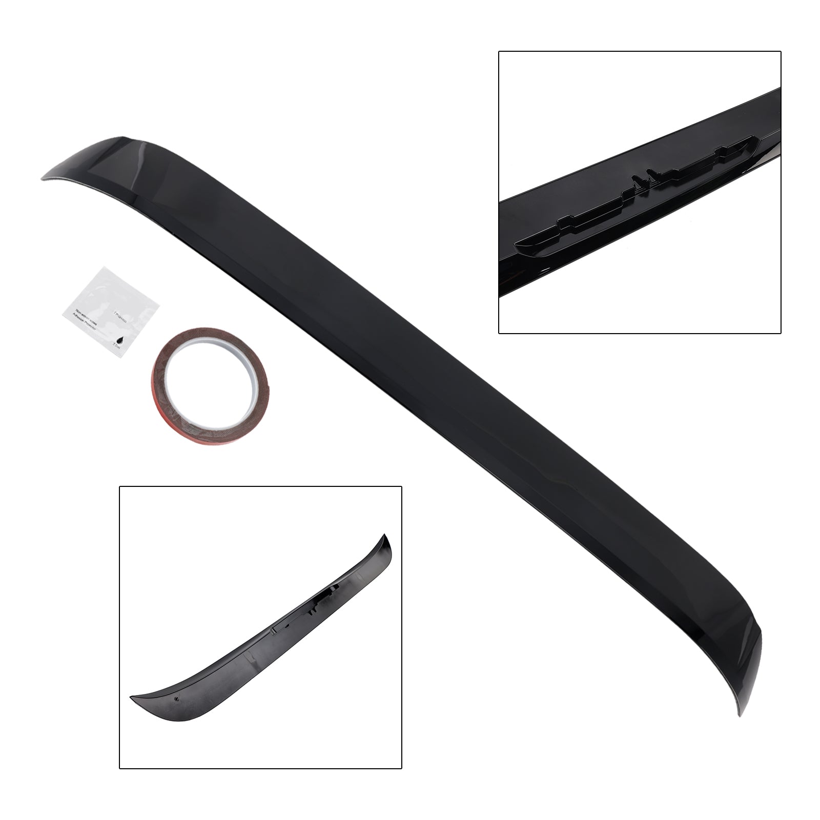 Mercedes-Benz Classe C 2014-2021 W205 Aile de toit arrière noir brillant