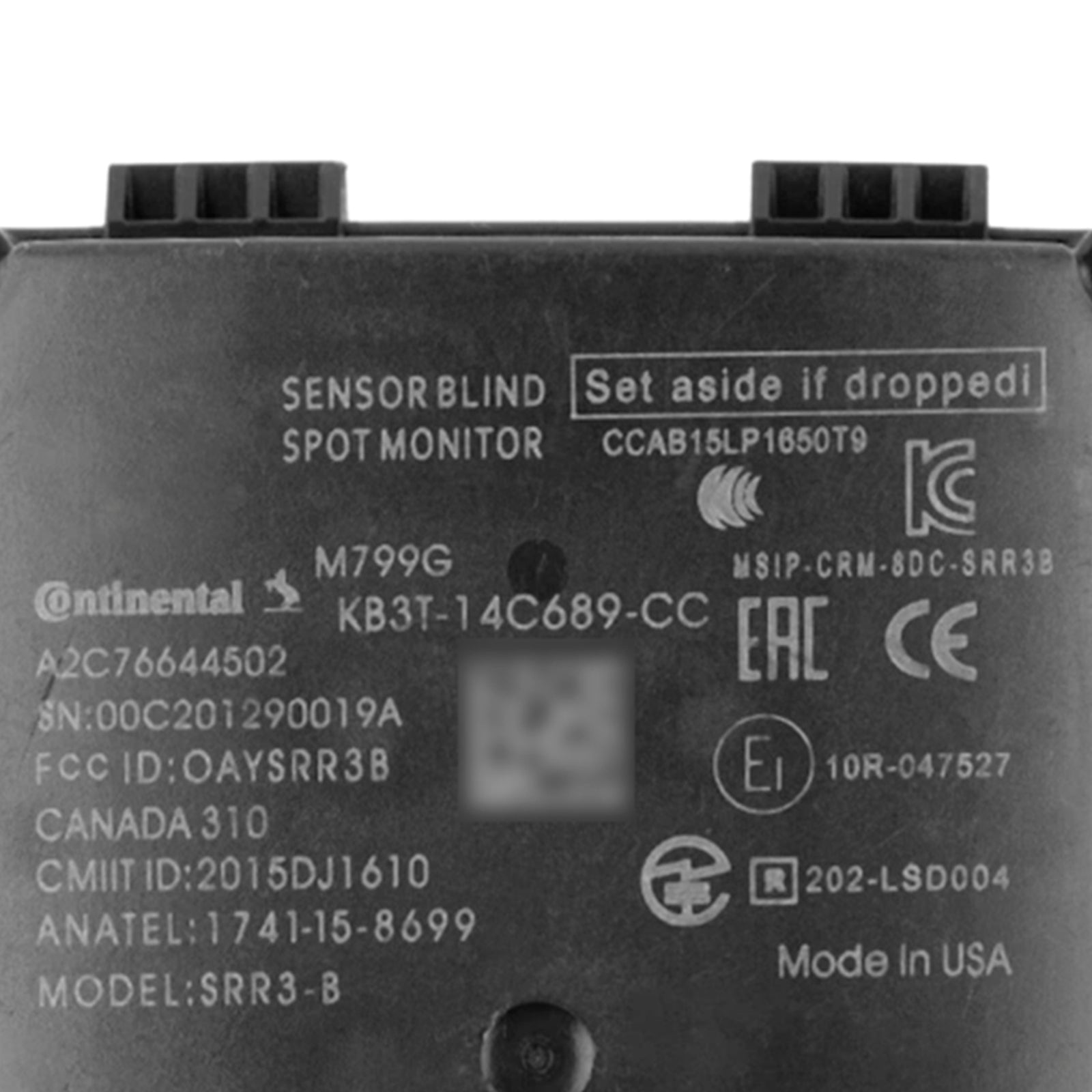 Capteur radar d'angle mort arrière Ford Transit-350 HD 2019-2022 KB3Z-14C689-B