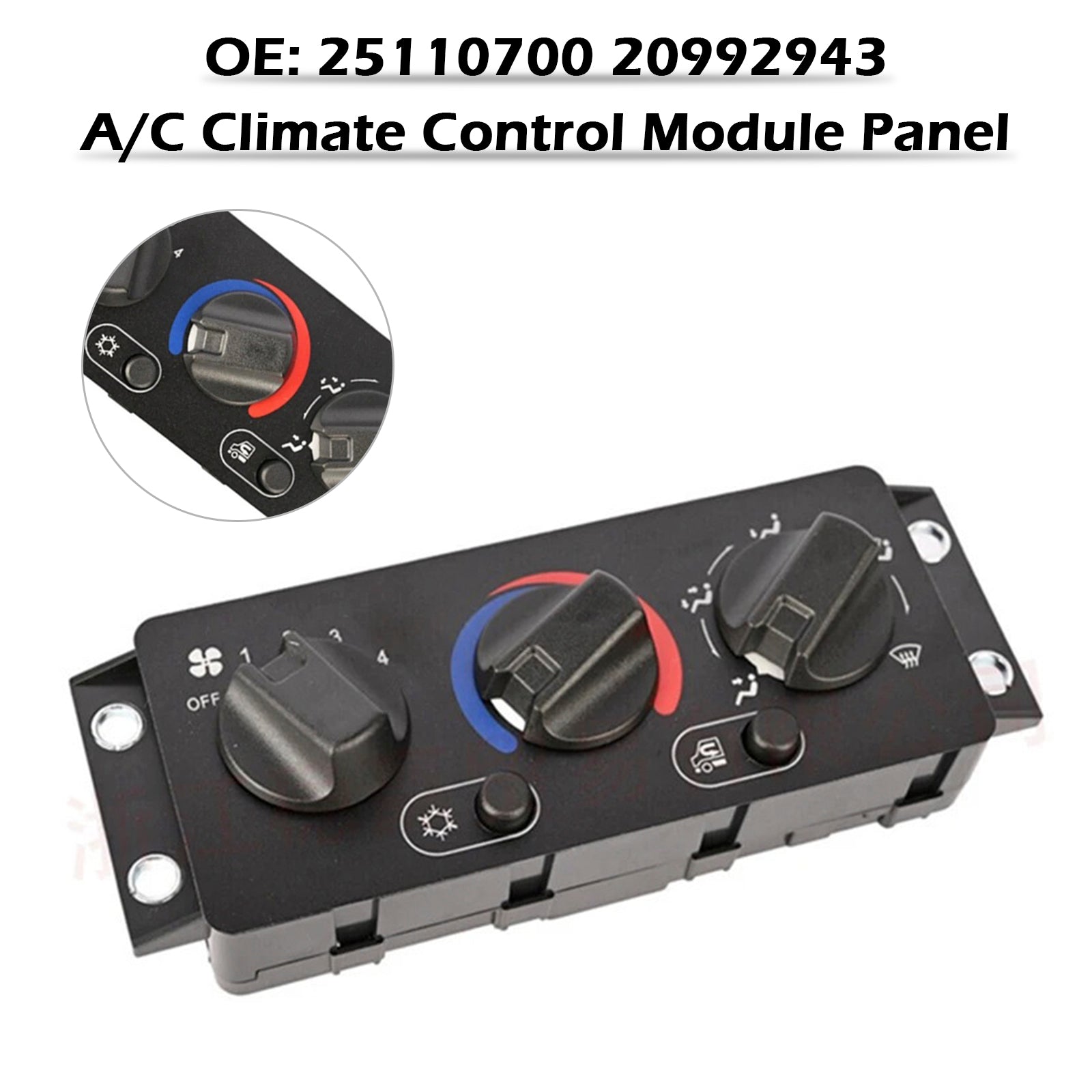 A/C Climate Control Module Panel 25110700 20992943 for Mack Truck