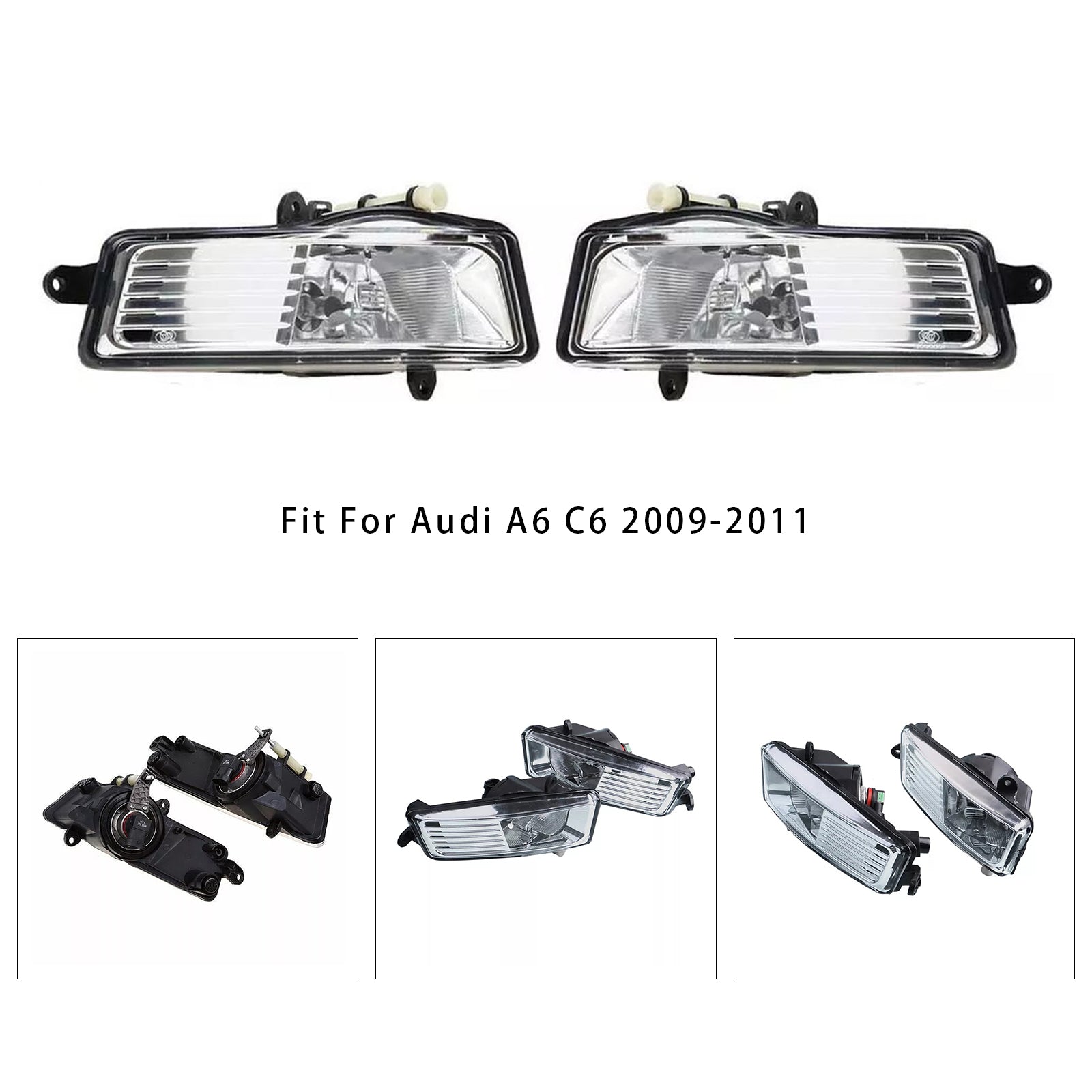 Paar voorbumper rijden mistlamp lampen voor Audi A6 Avant 4F C6 2009-2011