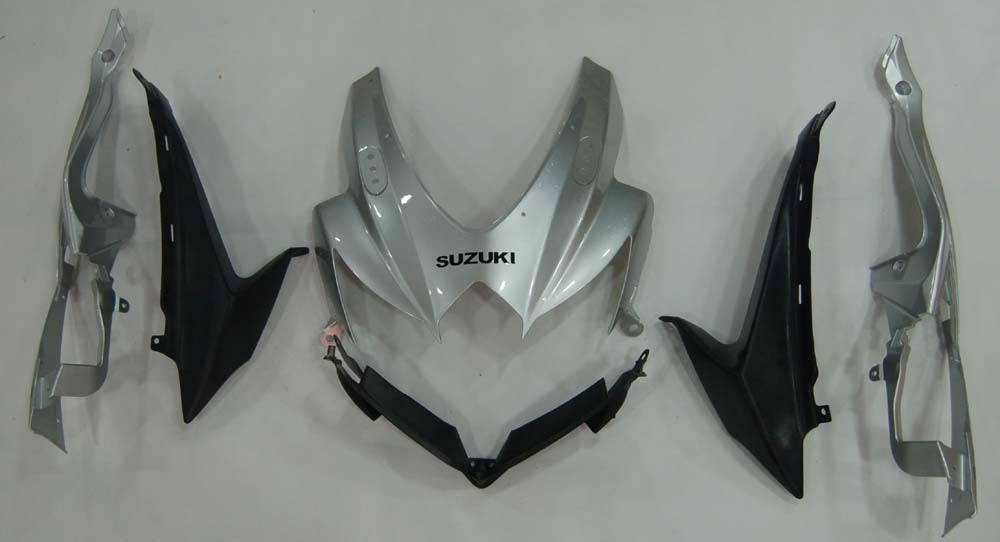 2008-2010 GSXR 600/750 Silver Bodywork Fairing ABS Injection Molded Plastics Set Generic