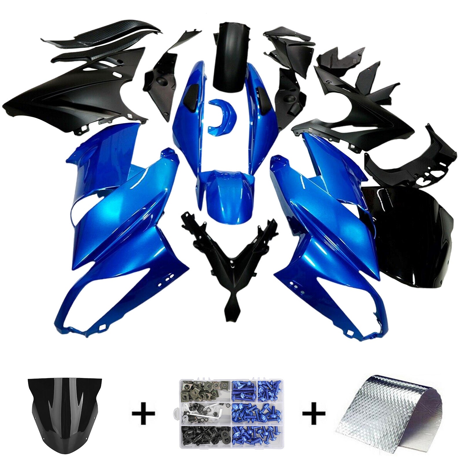 Kit de carénage d'injection en plastique Kawasaki Ninja 650 ER-6F EX650 2009-2011