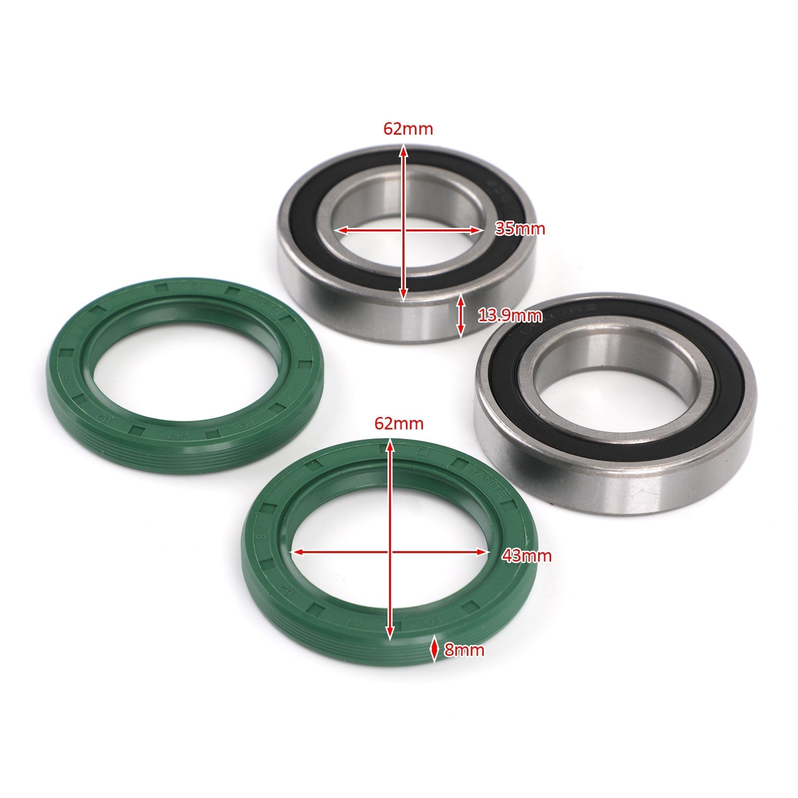 1988-2006 Yamaha blaster 200 yfs200 rolamentos de portador de roda do eixo + vedações 93306-00705-00 93102-43341-00