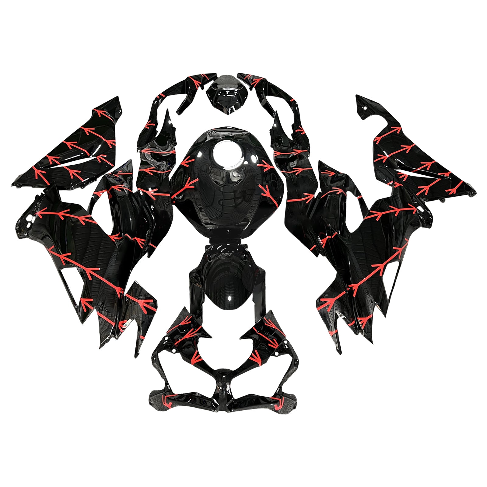 Injeksjon Fairing Kit Bodywork Plast Abs Fit for Kawasaki ZX6R 2019-2023