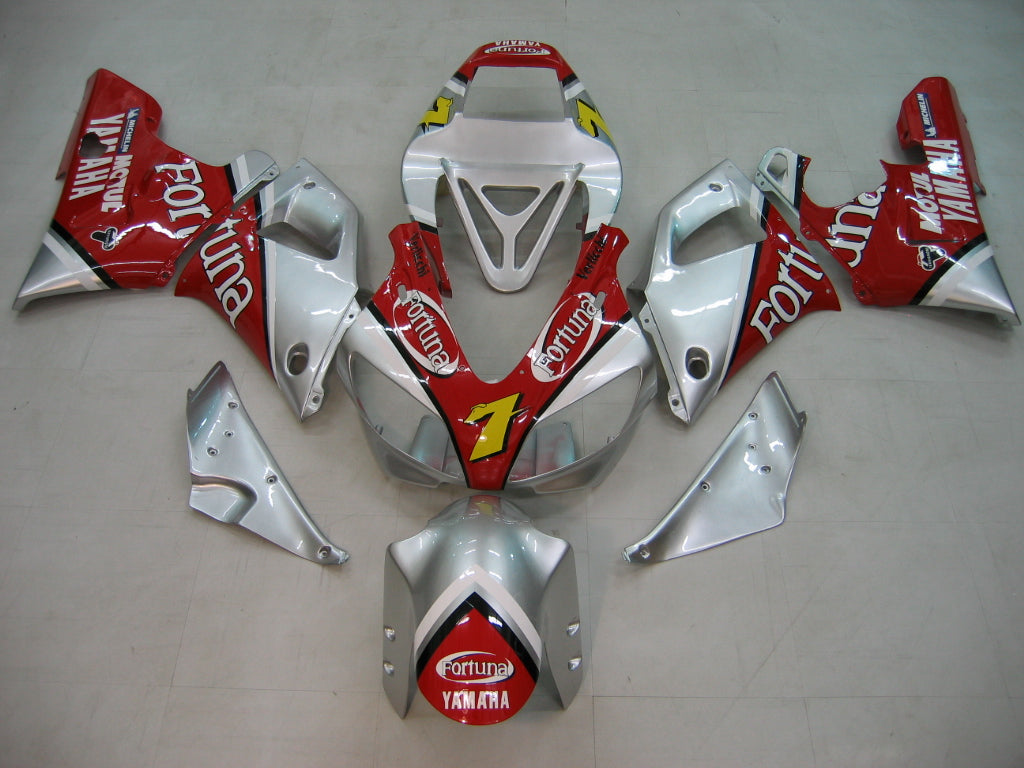 1998-1999 Yamaha YZF-R1 Rouge Argent No.7 Fortuna Racing Amotopart Carénages Douanes Carénages