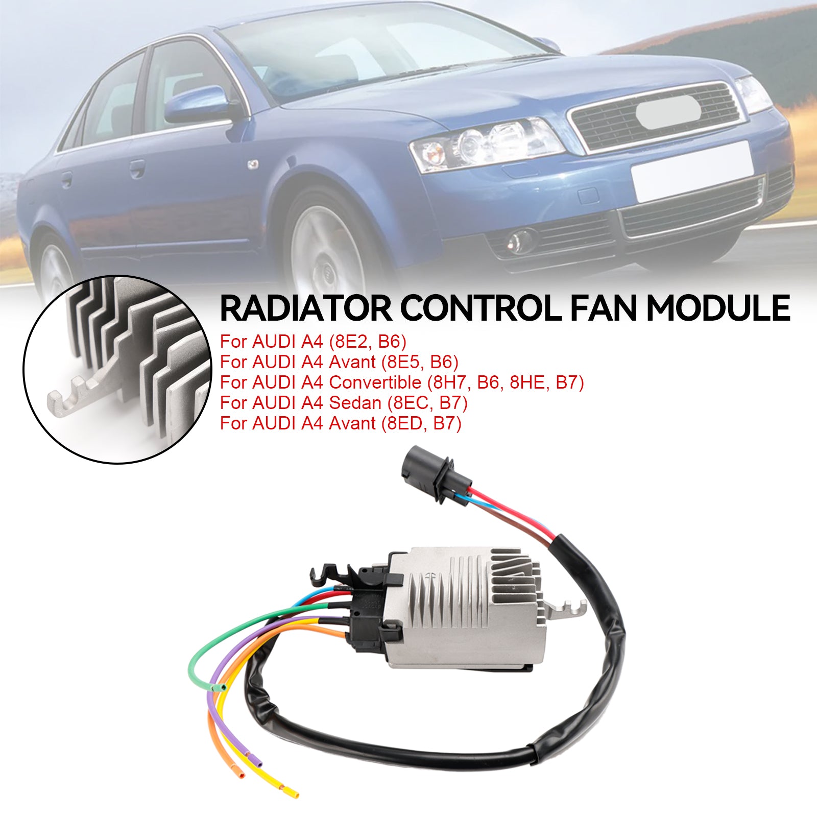 Radiator Fan Control Unit Module 8E0959501AB fit Audi A4 8E2 8E5 B6 8E0959501AG