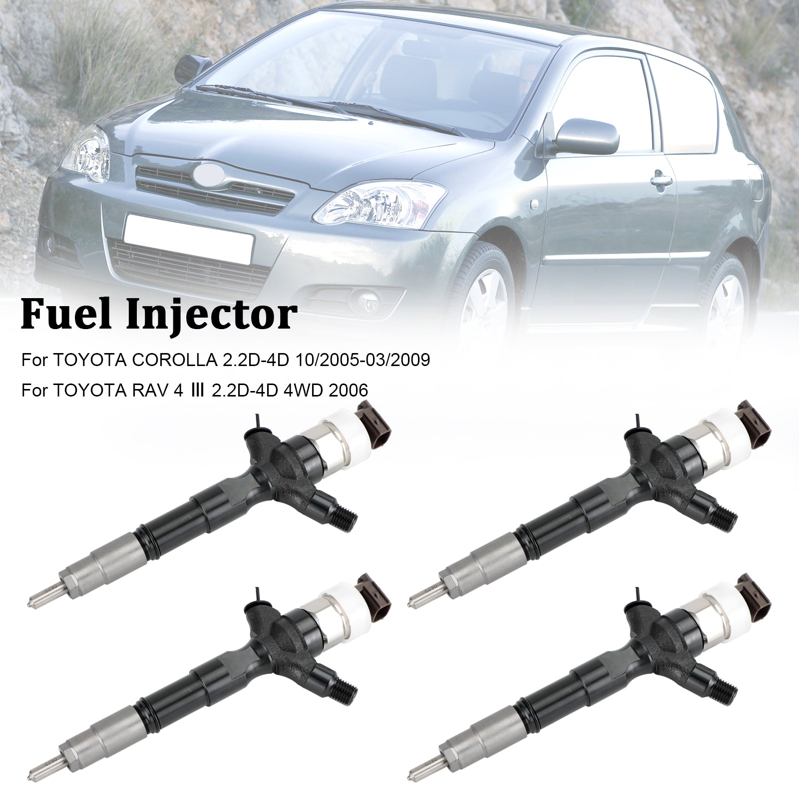 Injecteur de carburant 23670 – 30140, adapté à Toyota Land Cruiser Hilux 2006 + 095000-6760, 4 pièces