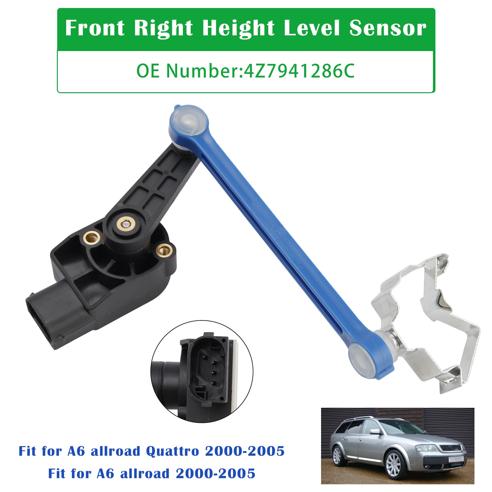 Capteur de niveau de hauteur avant droit 4Z7941286C pour Audi A6 C5 Allroad Quattro 00-05