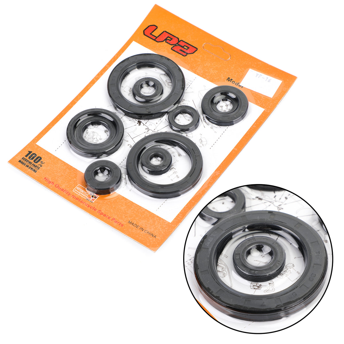 2007-2008 Honda CRF450R Engine Oil Seal Set 10pcs Seals Generic