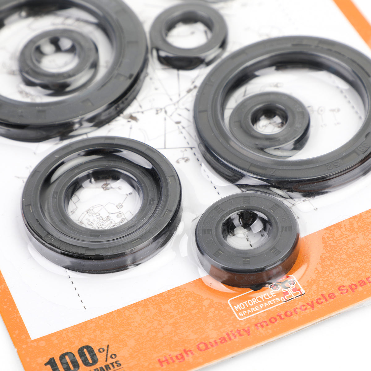 2007-2008 Honda CRF450R Engine Oil Seal Set 10pcs Seals Generic