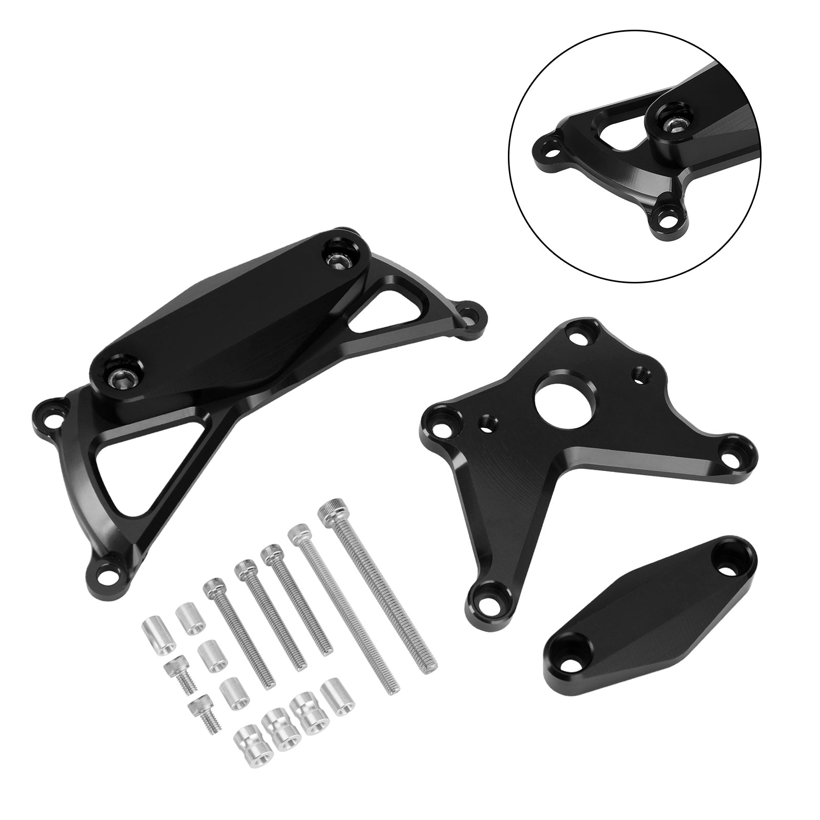 Couvercle de protection de moteur en plastique, curseur noir pour Suzuki Gsx-S1000/Gt 21-22 Katana