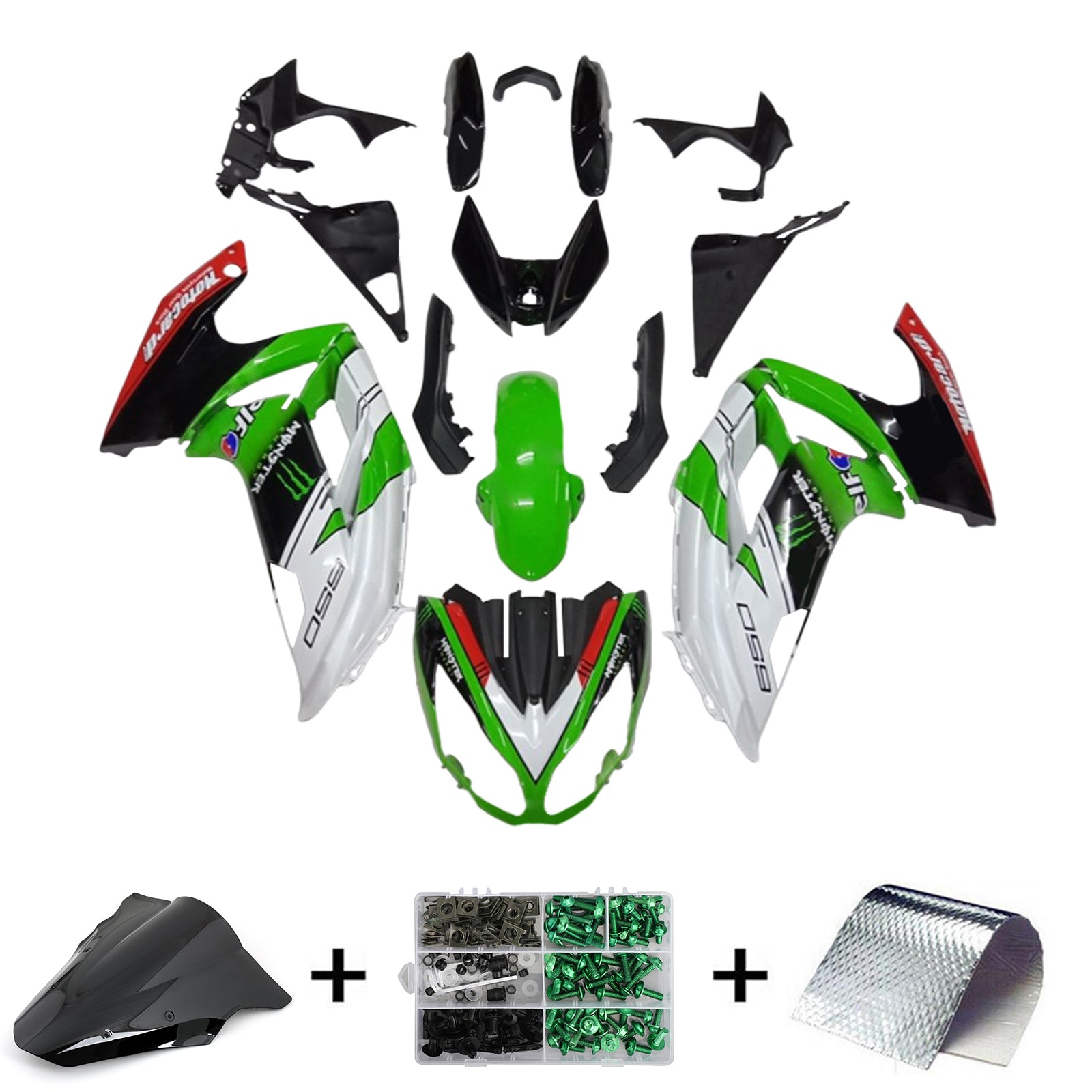 2012-2016 Kawasaki ER6F/Ninja650 Injection Fairing Kit Bodywork Plastic ABS