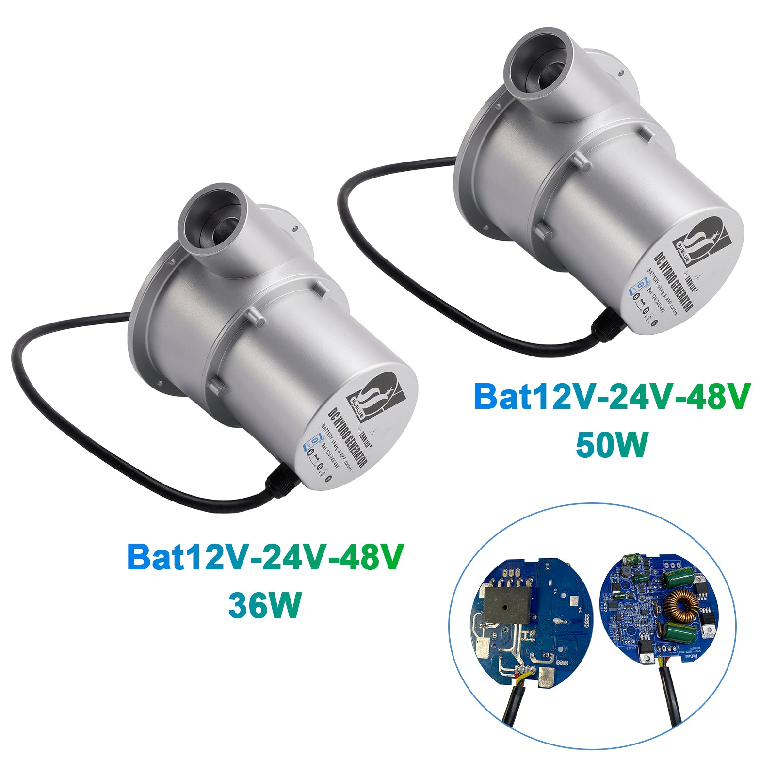 12/24/48V Waterstroom Turbine Kleine Hydro-elektrische Generator Bat12V-24V-48V 36/50W