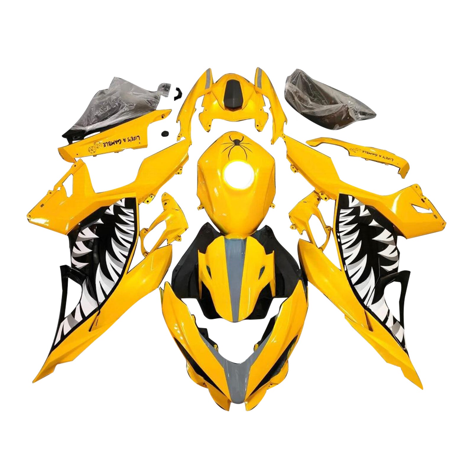 Injectiekuipset carrosserie kunststof ABS geschikt voor Kawasaki EX400 Ninja400 2018-2024