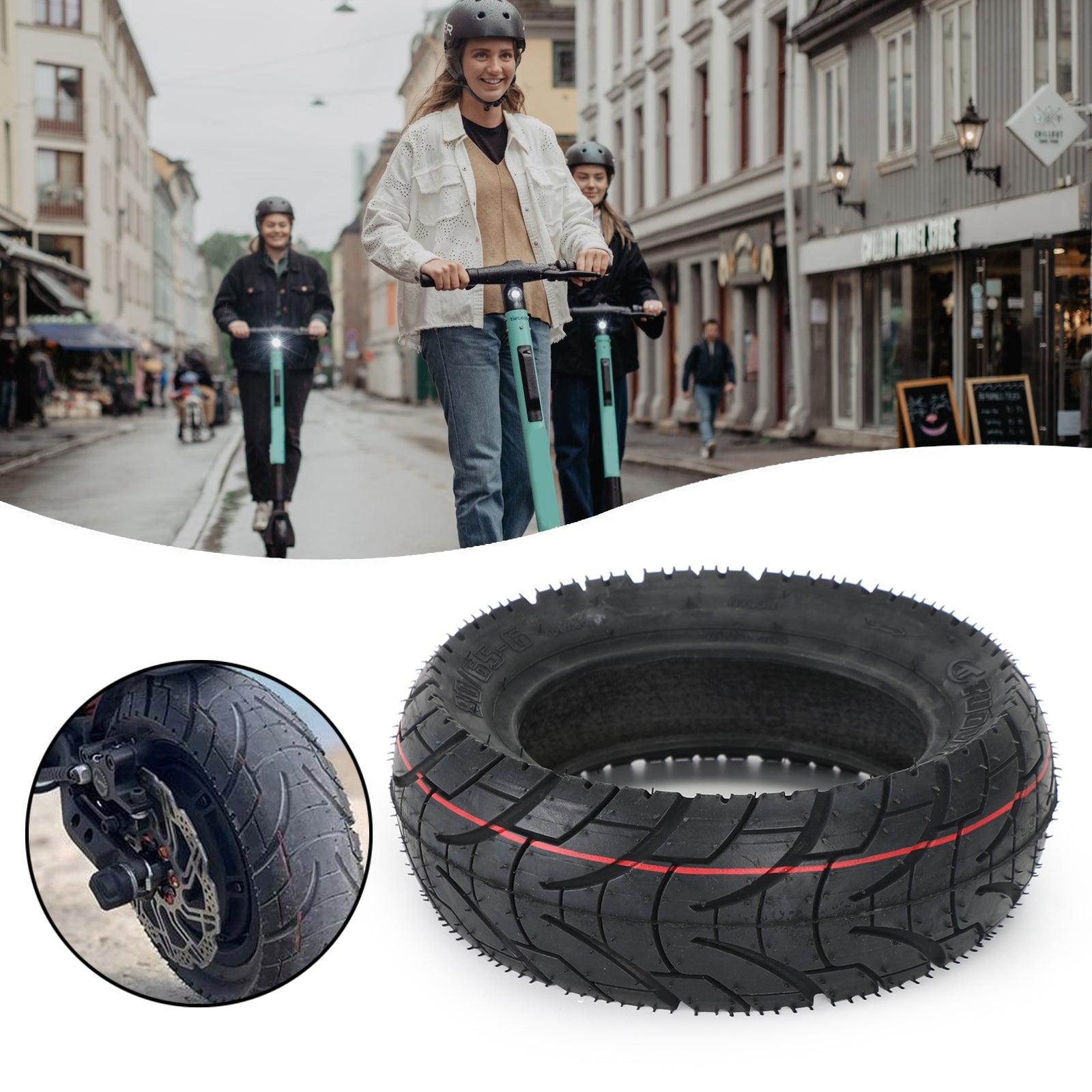 10"electric scooter 10x3.0 80/65-6 tire + inner tube For Zero Dualtron KuGoo M4