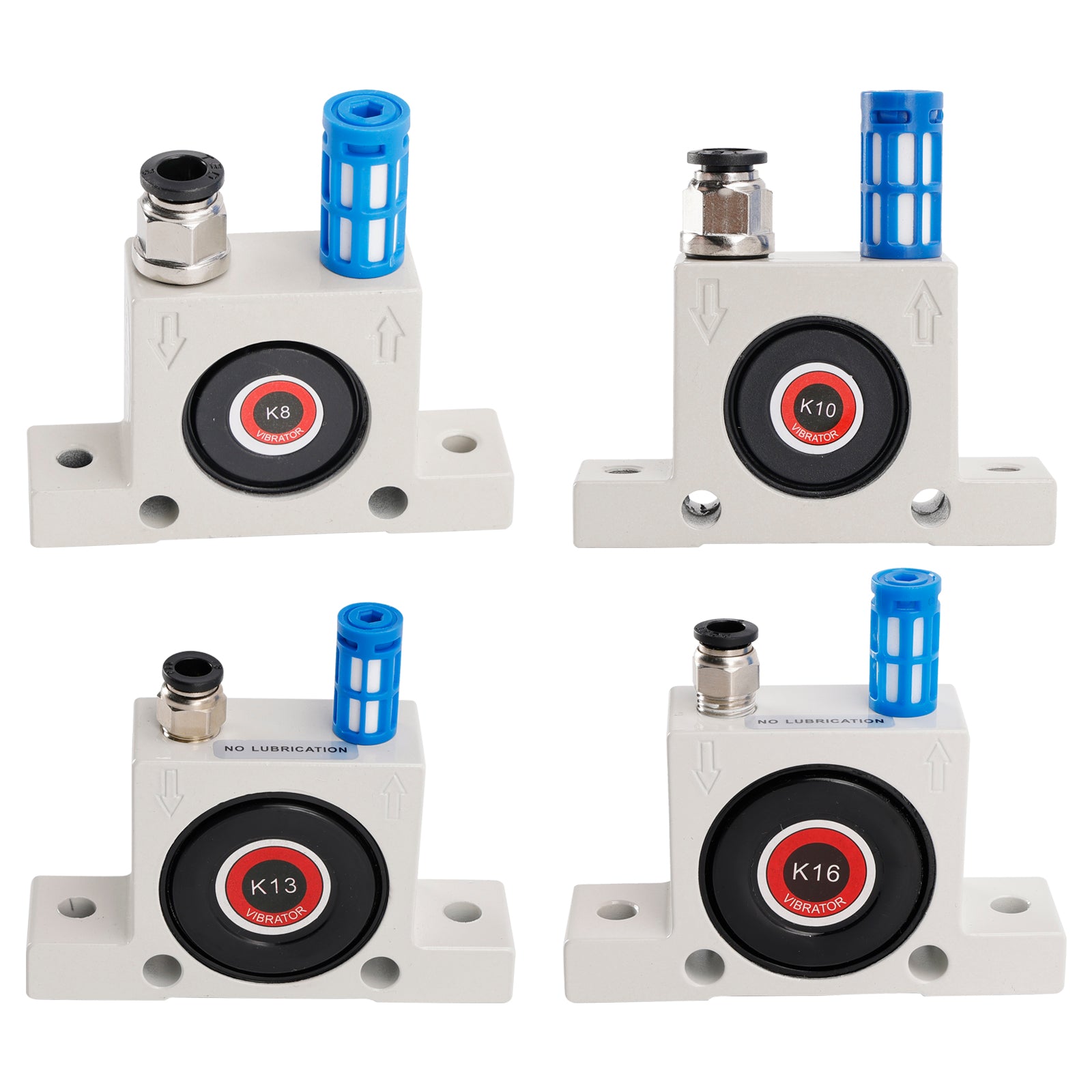 K8/10/13/16 Pneumatisk vibratorkraft Betong Vibrator Air Turbine Oscillator