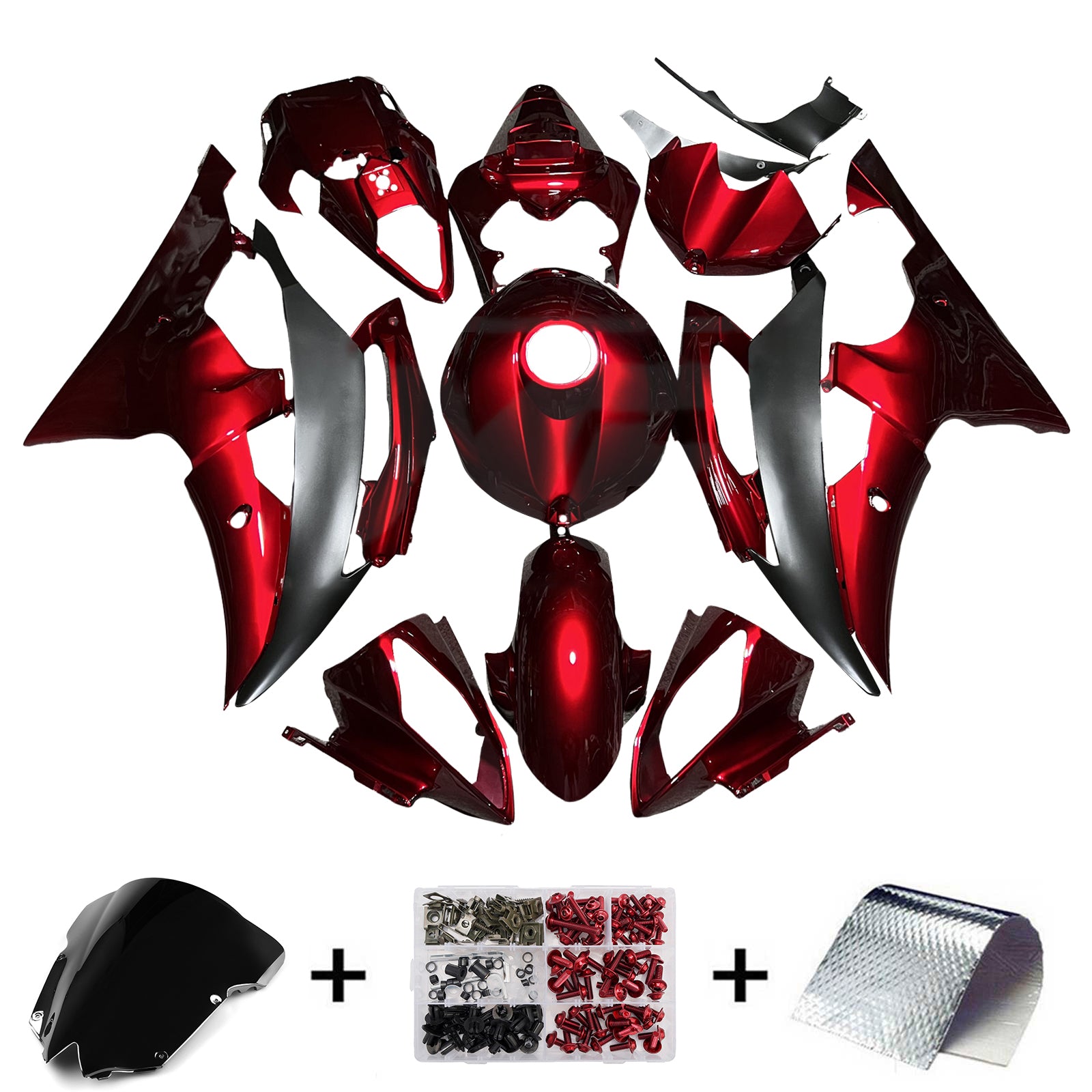Kit de carénage d'injection carrosserie plastique ABS pour Yamaha YZFR6 YZF-R6 2008-2016