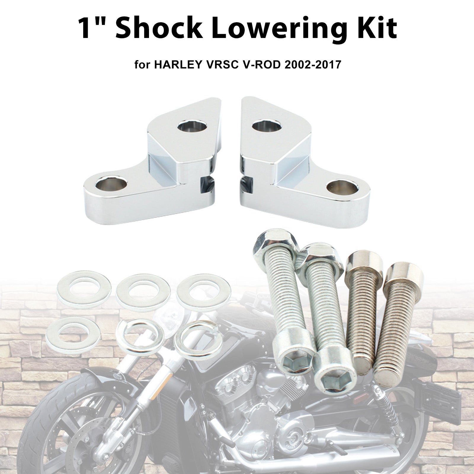 2007-2017HARLEY VRSC V-ROD  1" Shock Lowering Kit