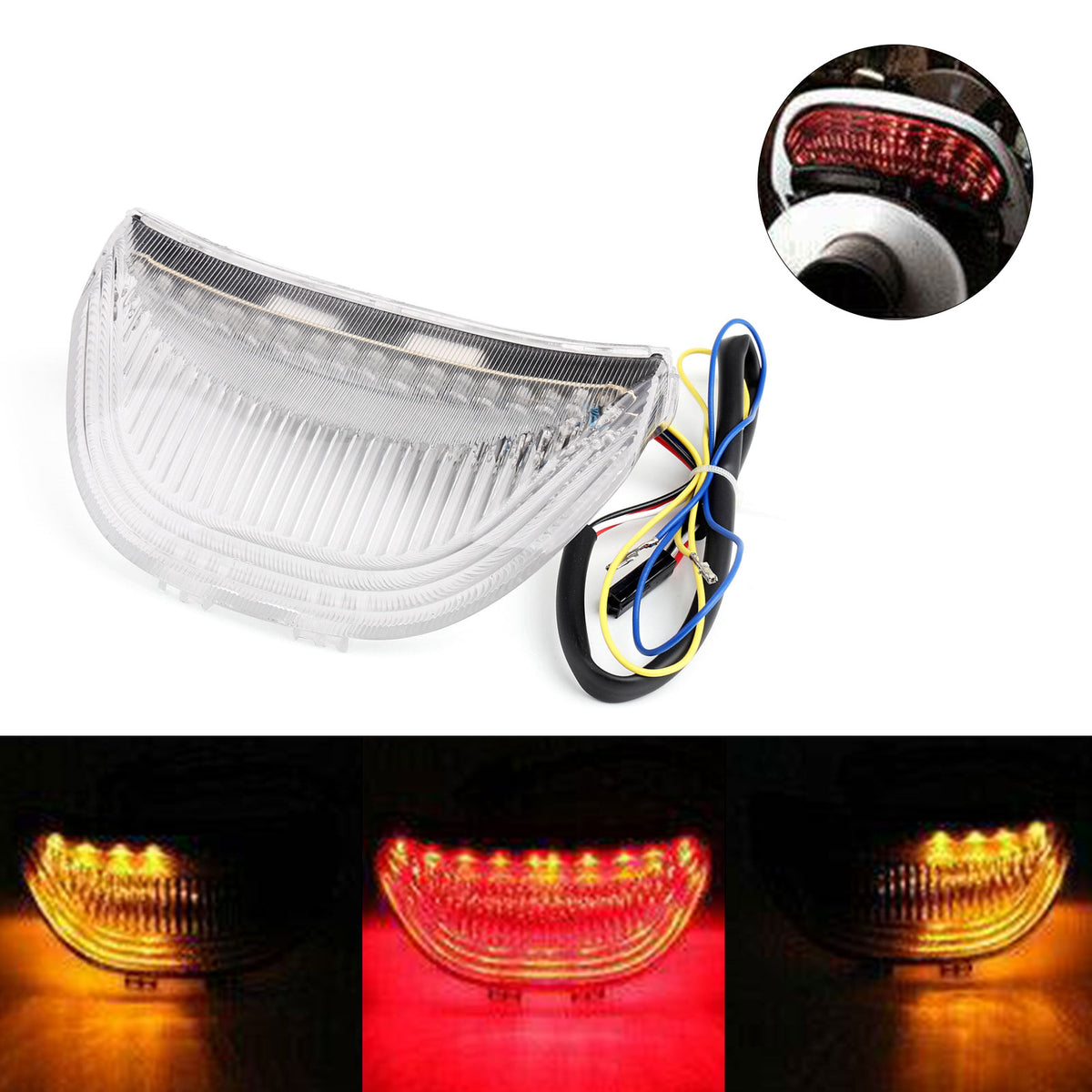 2004-2007 Honda CBR1000RR Integrated LED TailLight Turn Signals Clear Generic