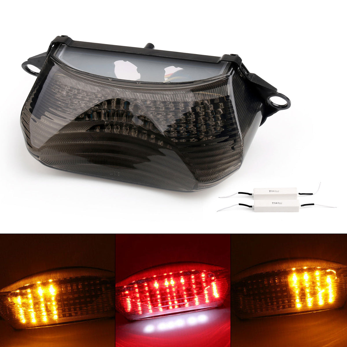 1997-2005 Honda VTR 1000 Integrated LED TailLight Turn Signals Smoke Generic