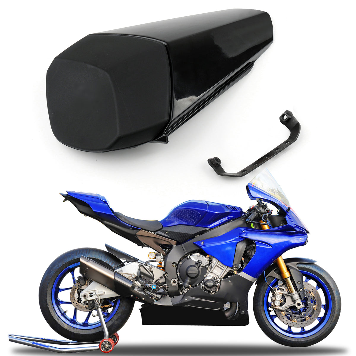 2015-2024 Yamaha YZF-R1 Rear Seat Cowl Cover Pillion Black Generic