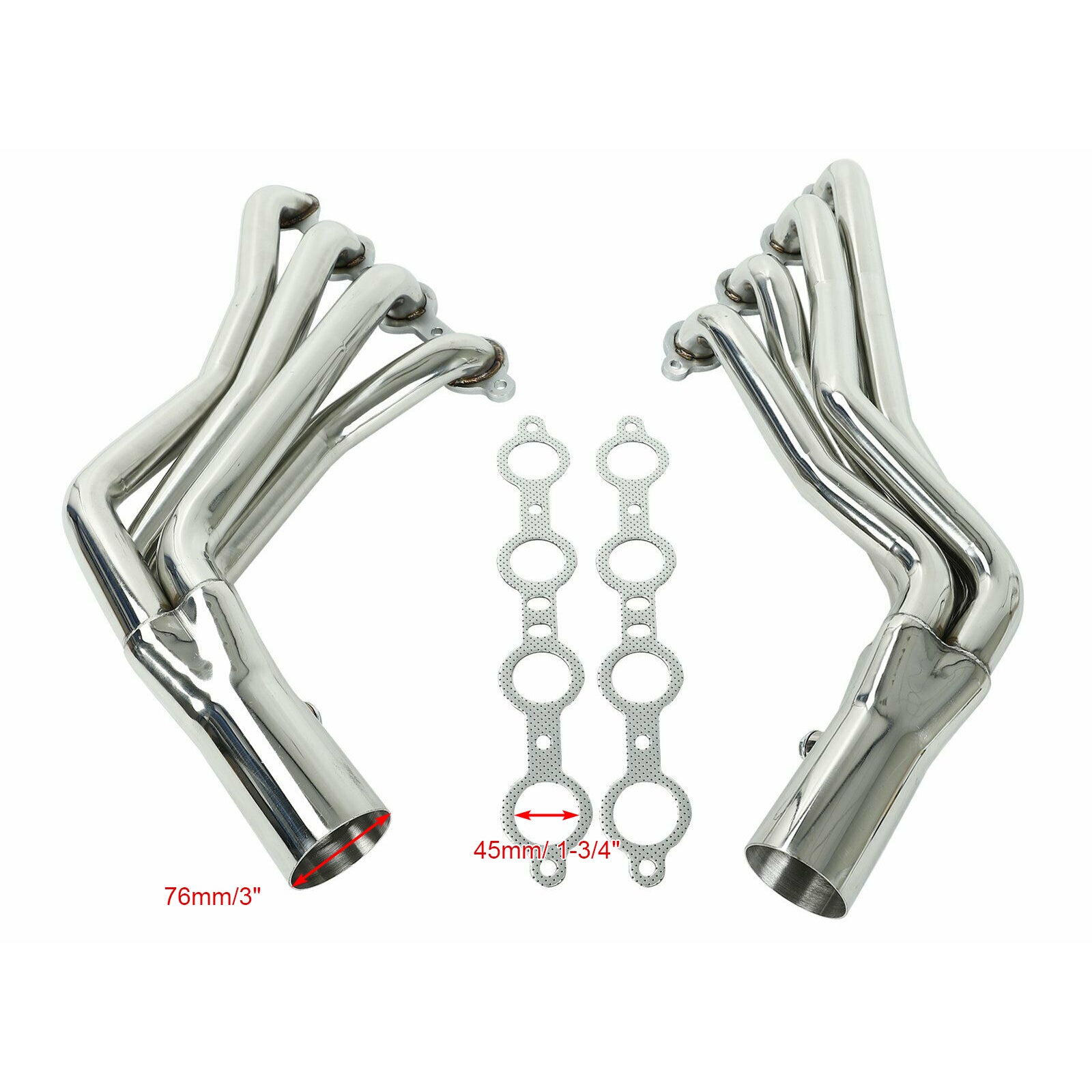 LS Swap Tube Headers 1-3/4" Geschikt voor Chevy Pontiac Buick LS1 LS2 LS3 LS6 LS7