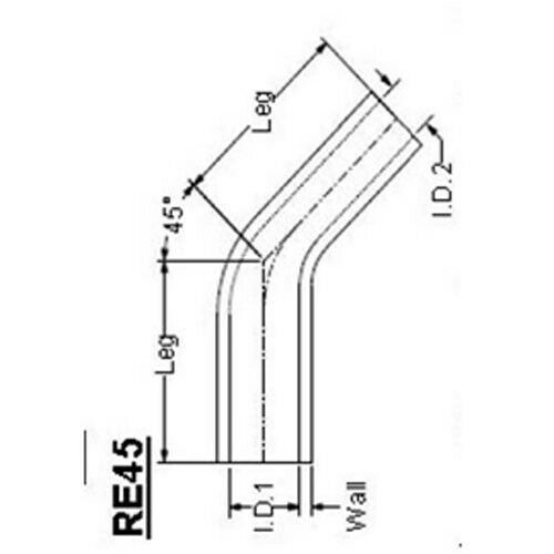 Elleboog 45 graden 51 mm 60 mm siliconen pijpslangkoppeling Intercooler Turbo-inlaat