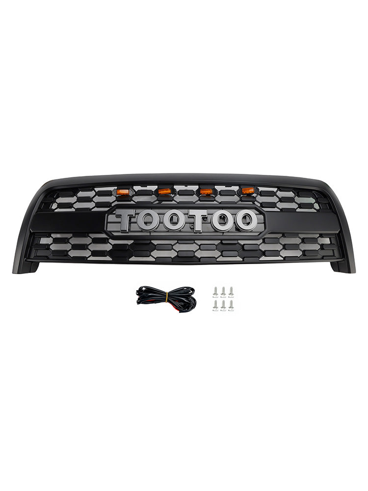 Matte Black Front Bumper Grill Grille Fit Toyota Tundra 2003-2006 W/Light