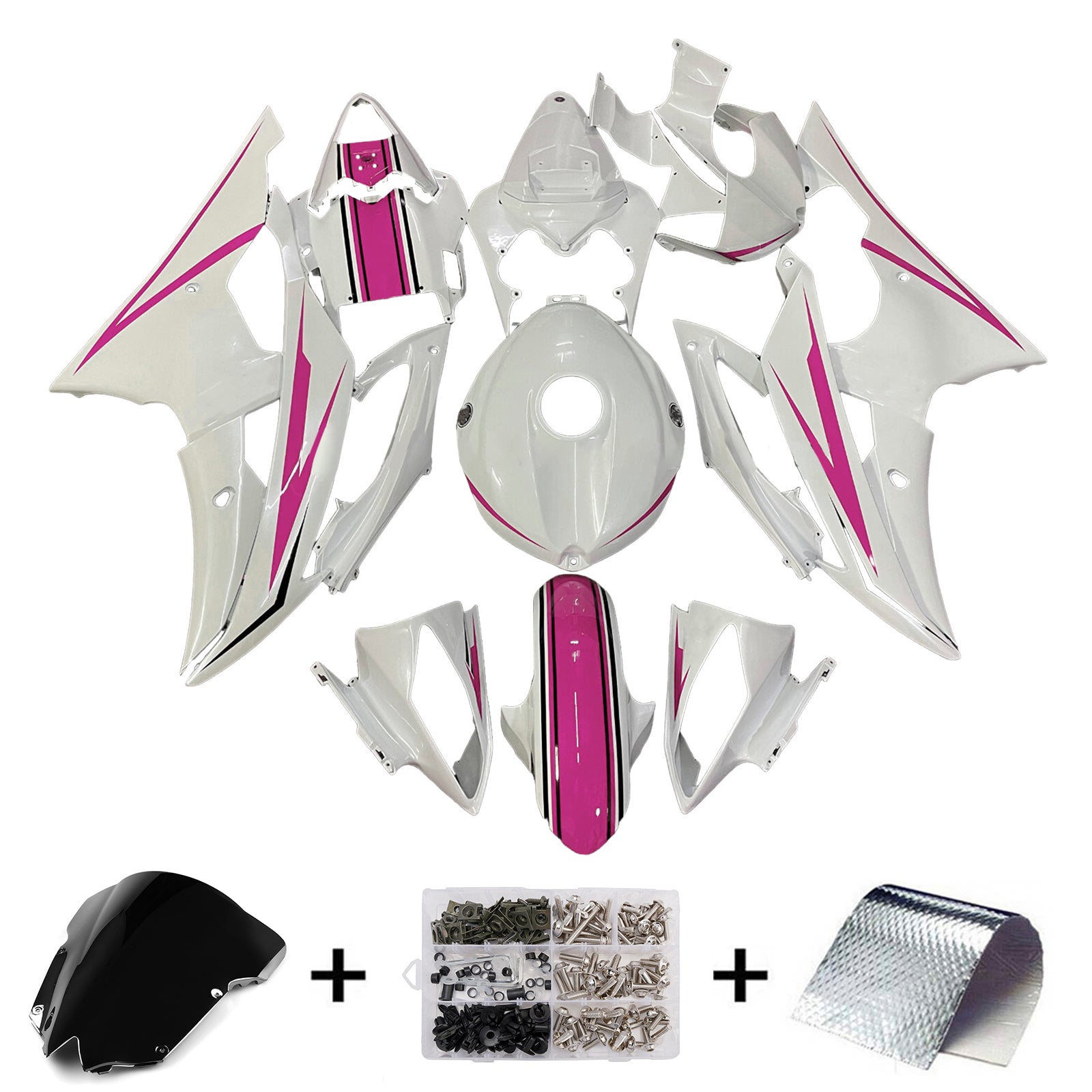 Kit de carénage d'injection carrosserie plastique ABS pour Yamaha YZFR6 YZF-R6 2008-2016