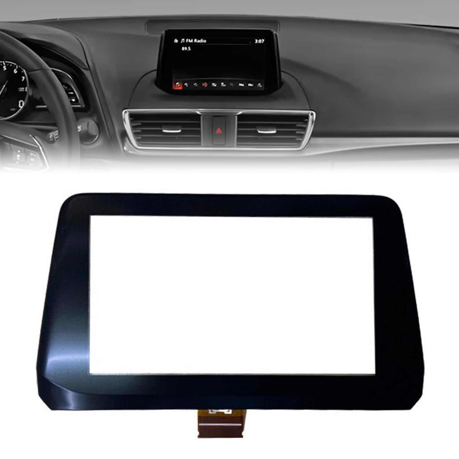 2017-2018 Mazda 3 GPS Alexa avec cadre numériseur d'écran tactile de 7 pouces B61A611J0