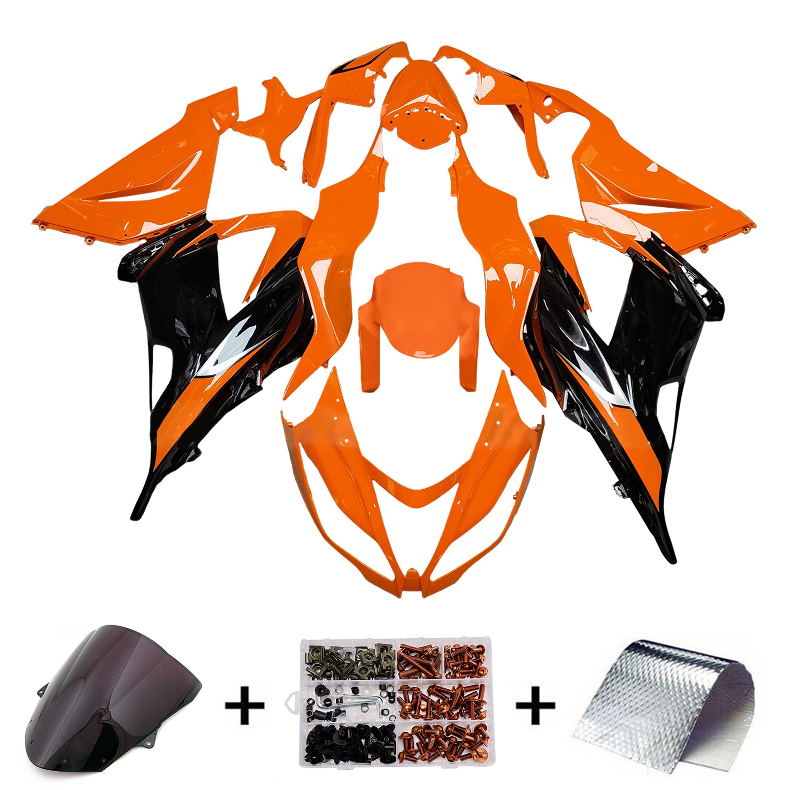 Injeksjon Fairing Kit Bodywork Plast Abs Fit for Kawasaki ZX6R 636 2013-2018