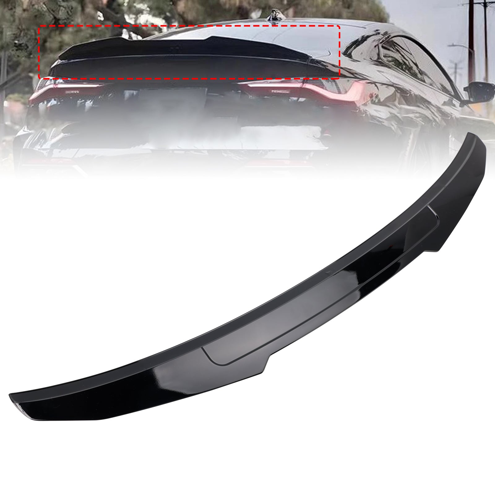 2020+ BMW 4 Series G22 G82 Coupe PMS Style Gloss Black Rear Boot Spoiler