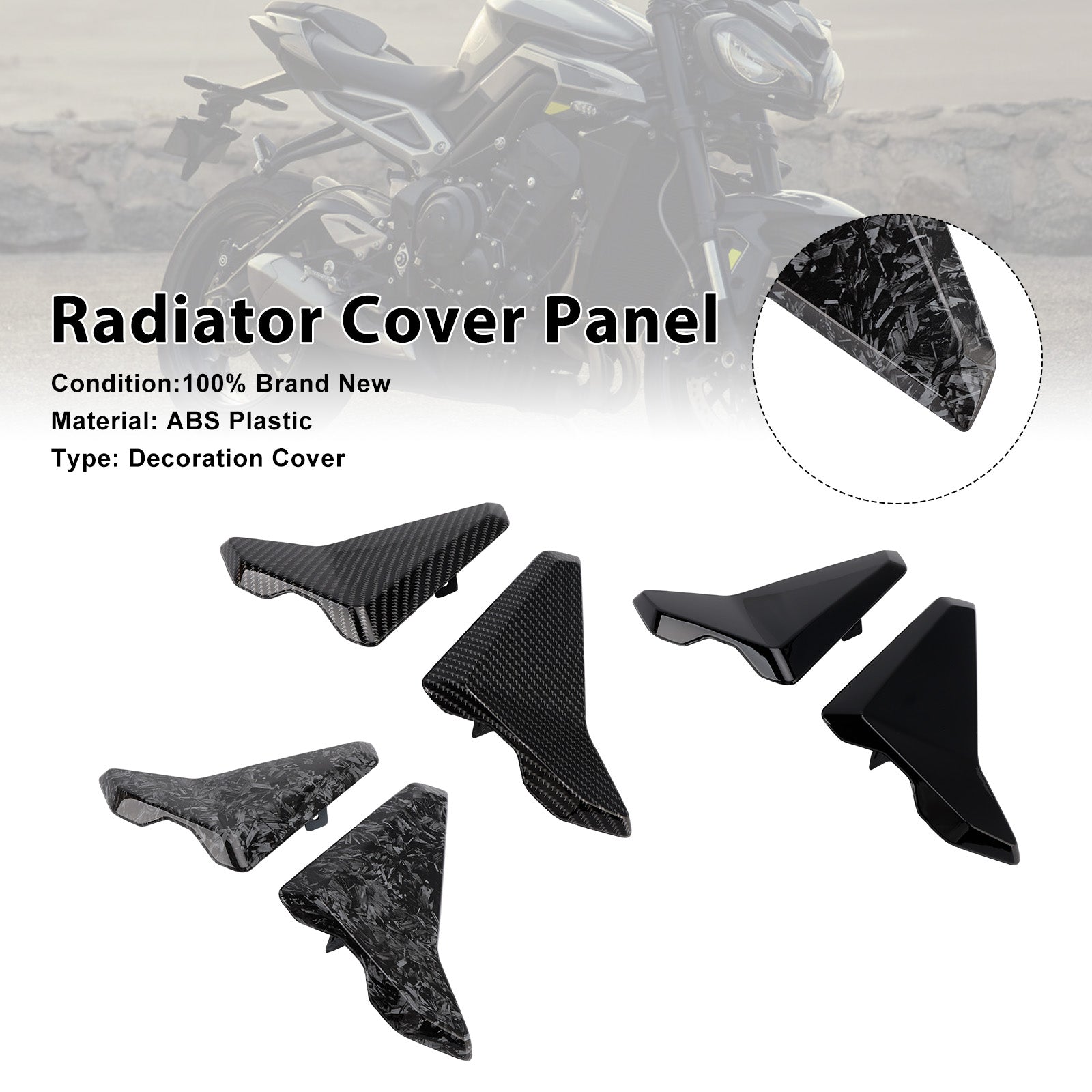 Radiator Side Cover Fairing Panels For Street Triple 765 R/RS 2023-2025