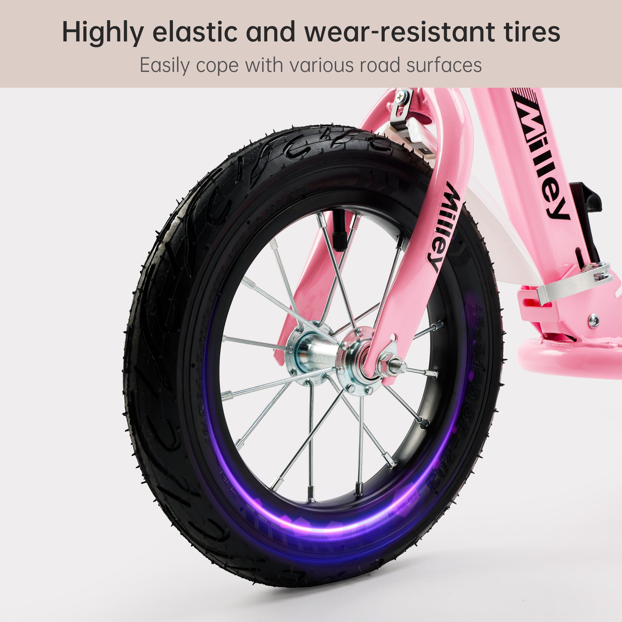 12" Large Smooth Rolling Rubber Air Tires Shock-Absorbing Foldable Commuter Kick Scooter For Adults and Teens