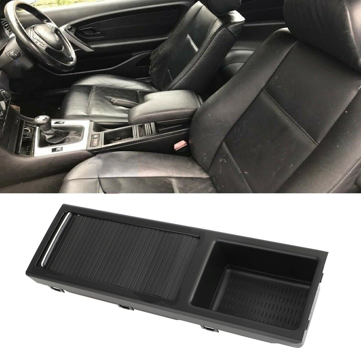 1998-2007 BMW 3 Series E46 Black Front Center Console Storage Cup Holder Generic