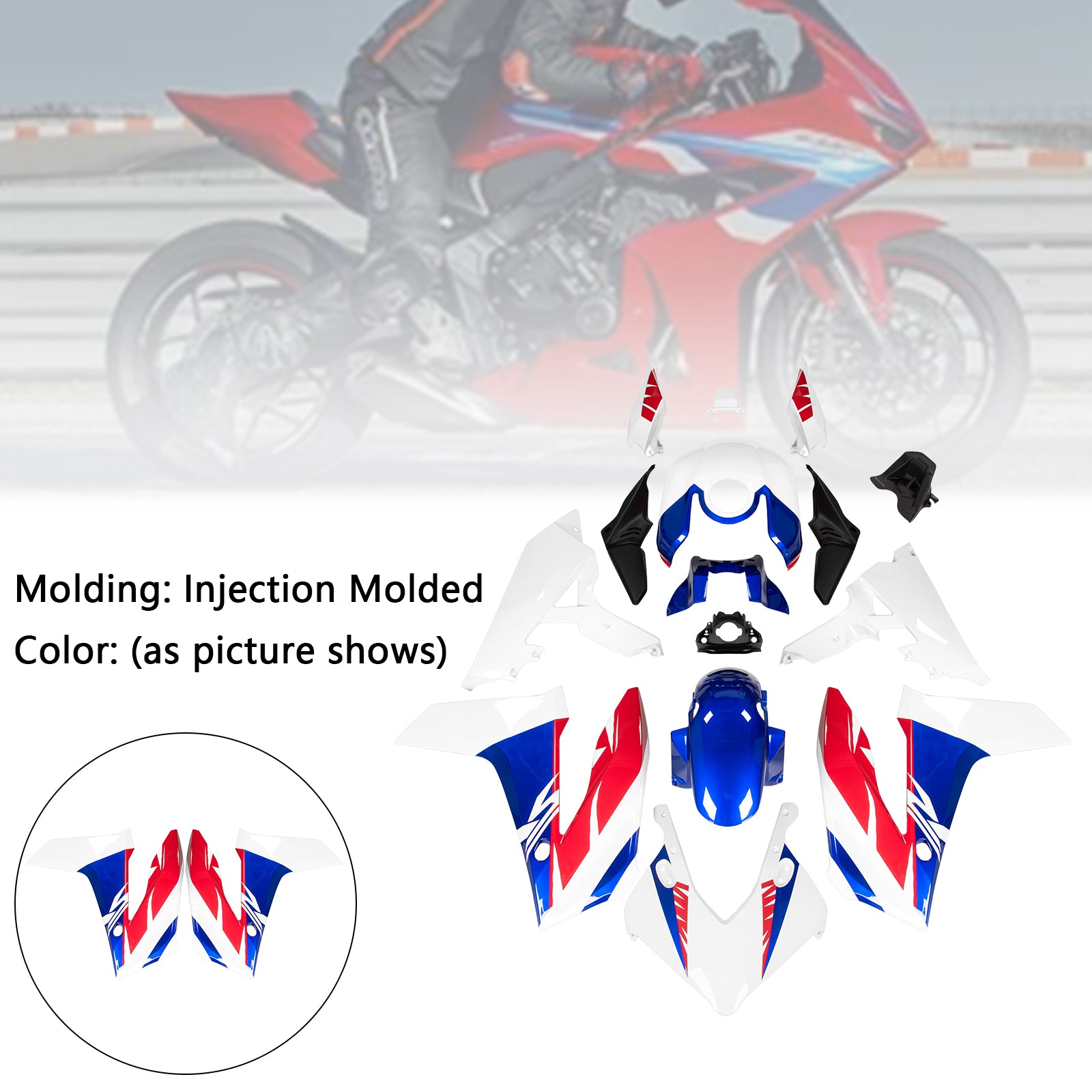 Kit de carenado de carrocería de plástico ABS de inyección para Honda CBR650R 2024-2025