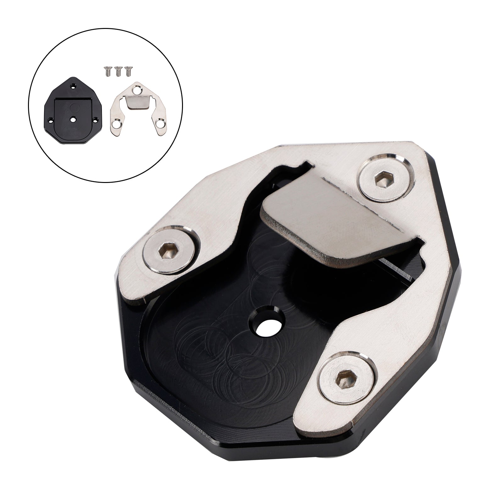 Kickstand Forstørrende platepute Fit for Himalayan 2018-2023 SCRAM 411 2021-2023