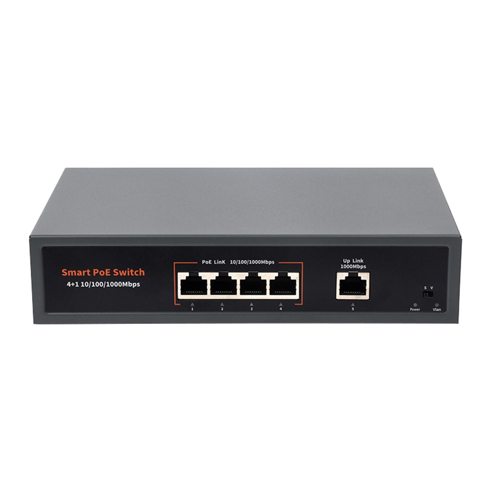 120W Gigabit Ethernet Poe Switch 10/100/1000M Port Adaptive Plug Play 4 Network