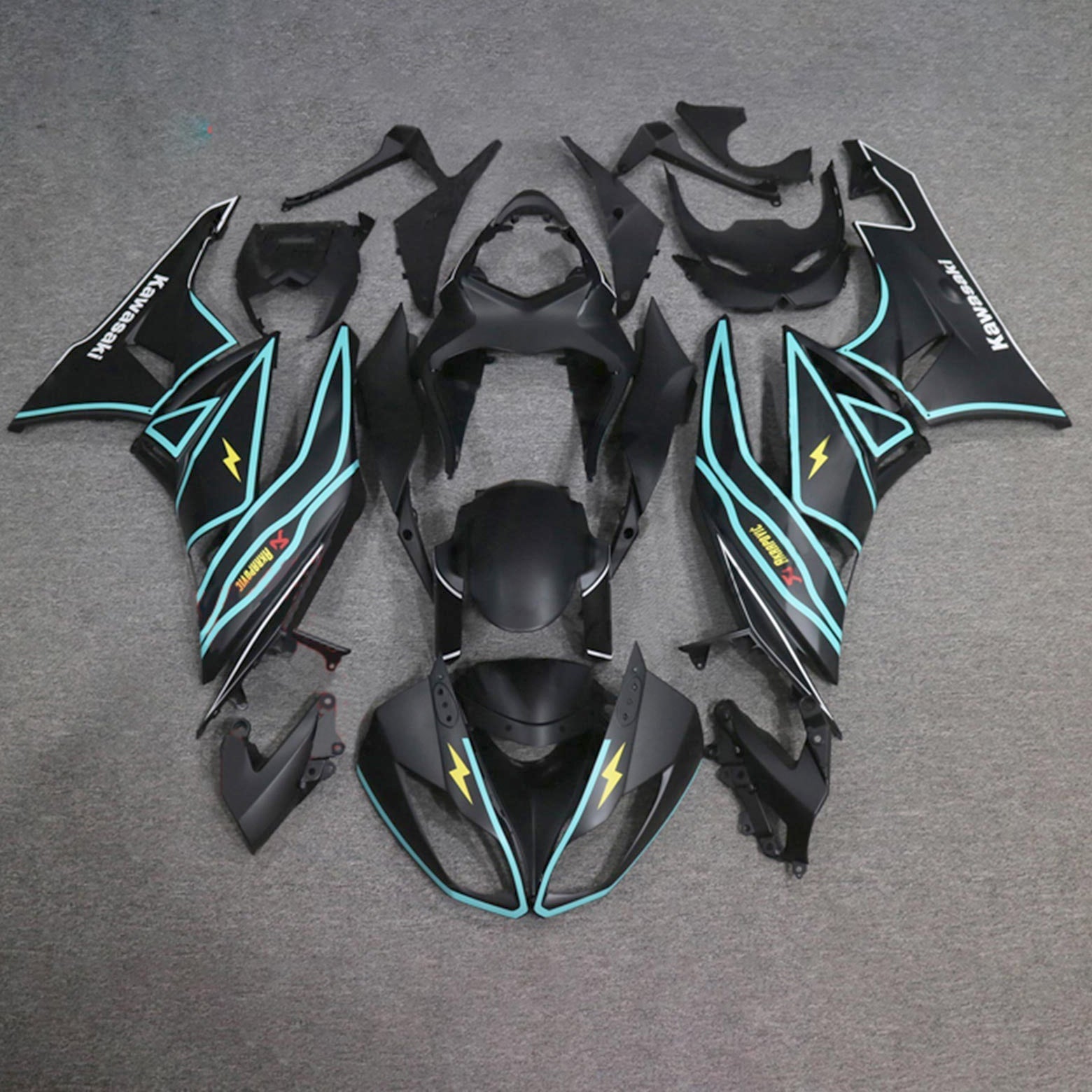 2009-2012 KAWASAKI ZX6R 636 Kit de carénage Kit de carrosserie en plastique Abs