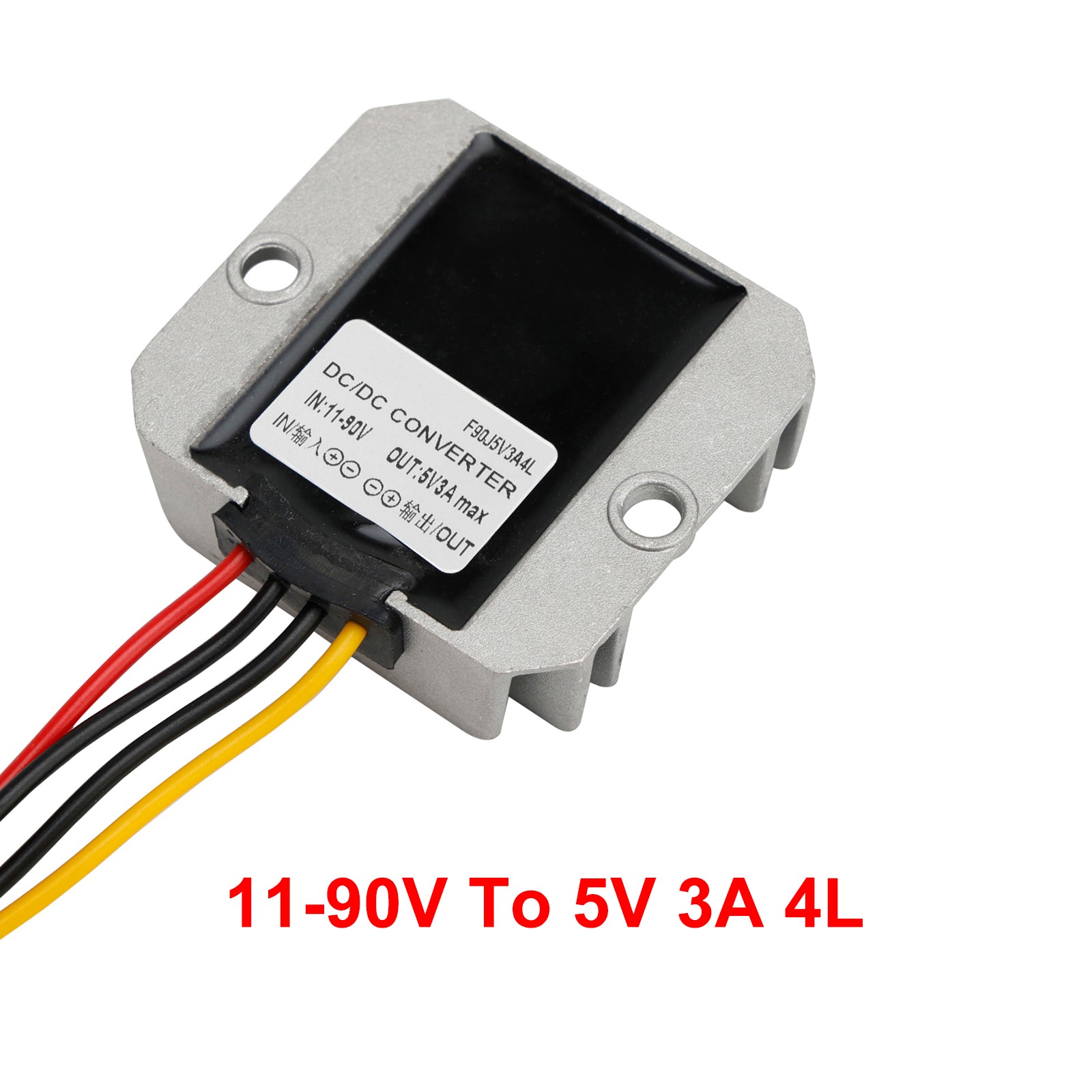 Regulador convertidor de fuente de alimentación reductor impermeable DC 11-90V a 5V 3A 15W