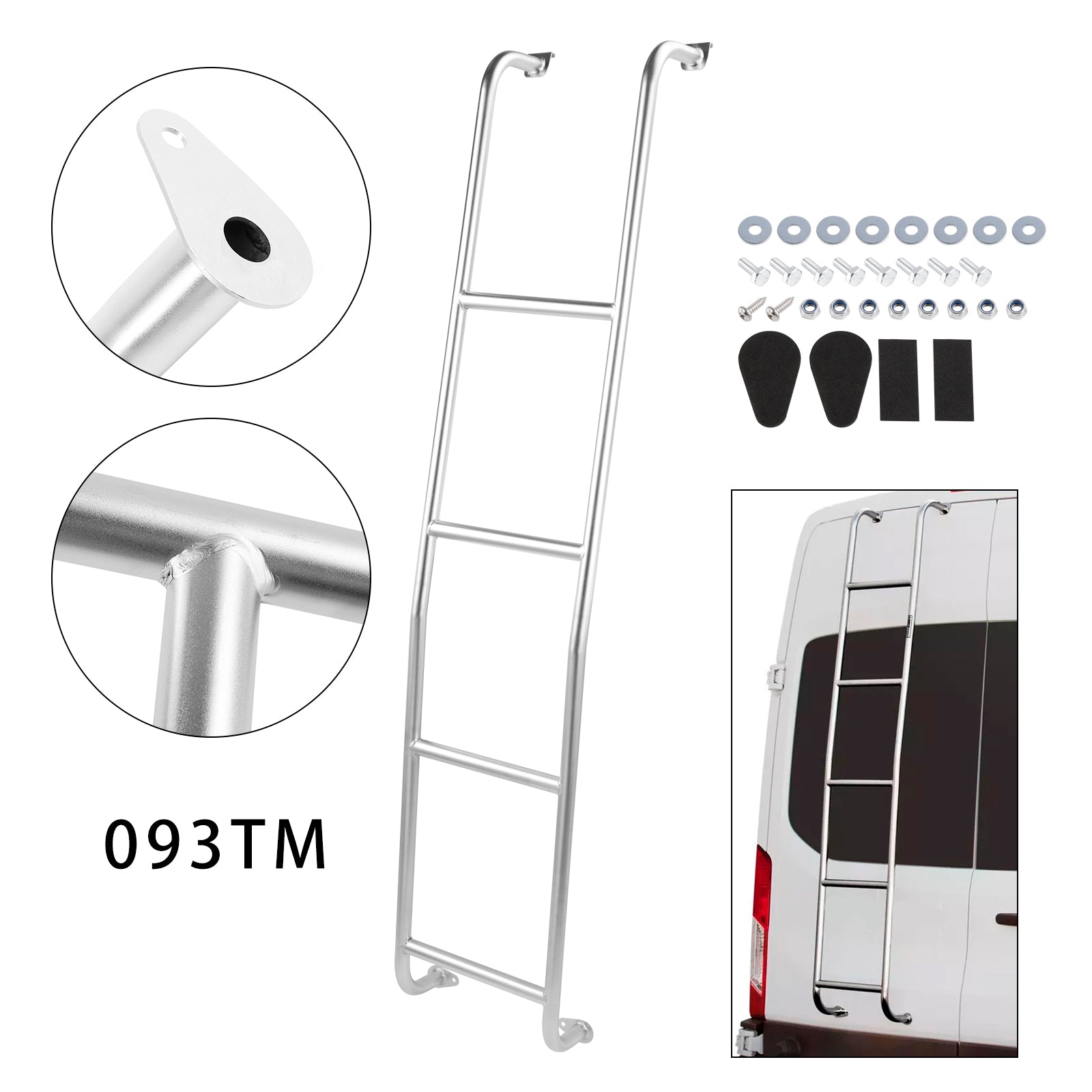 2014-2024 Ford Transit Medium Roof Van Rostfritt stål Van Ladder 093TM