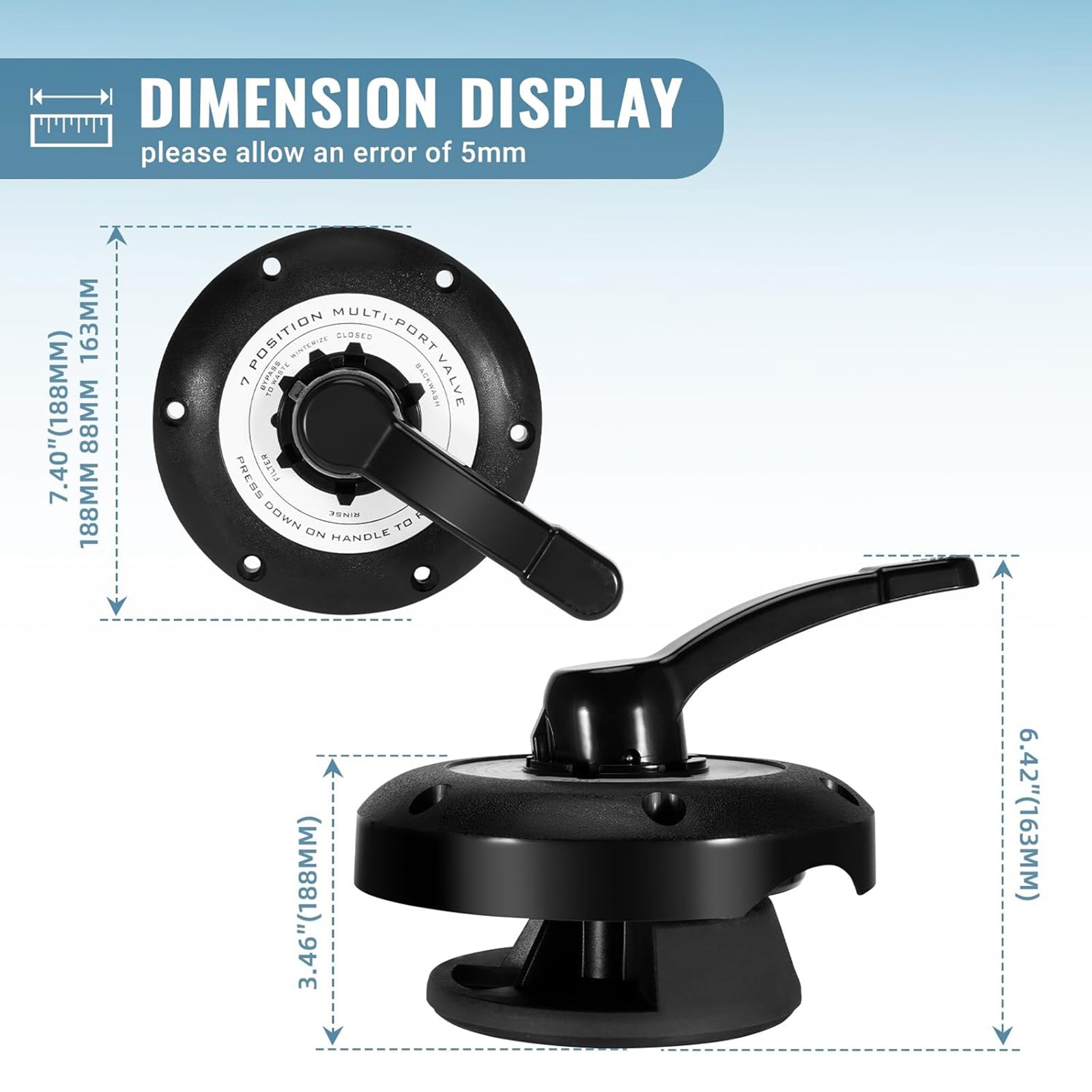 Viac portov ventilu Top 600-9600B pre vodné toky piesočného filtra ventilu