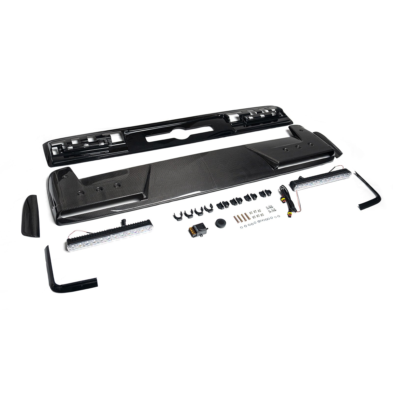 Front Roof Spoiler Wing Fit Mercedes Benz G-Class W465 B800 2025+ W/ LED