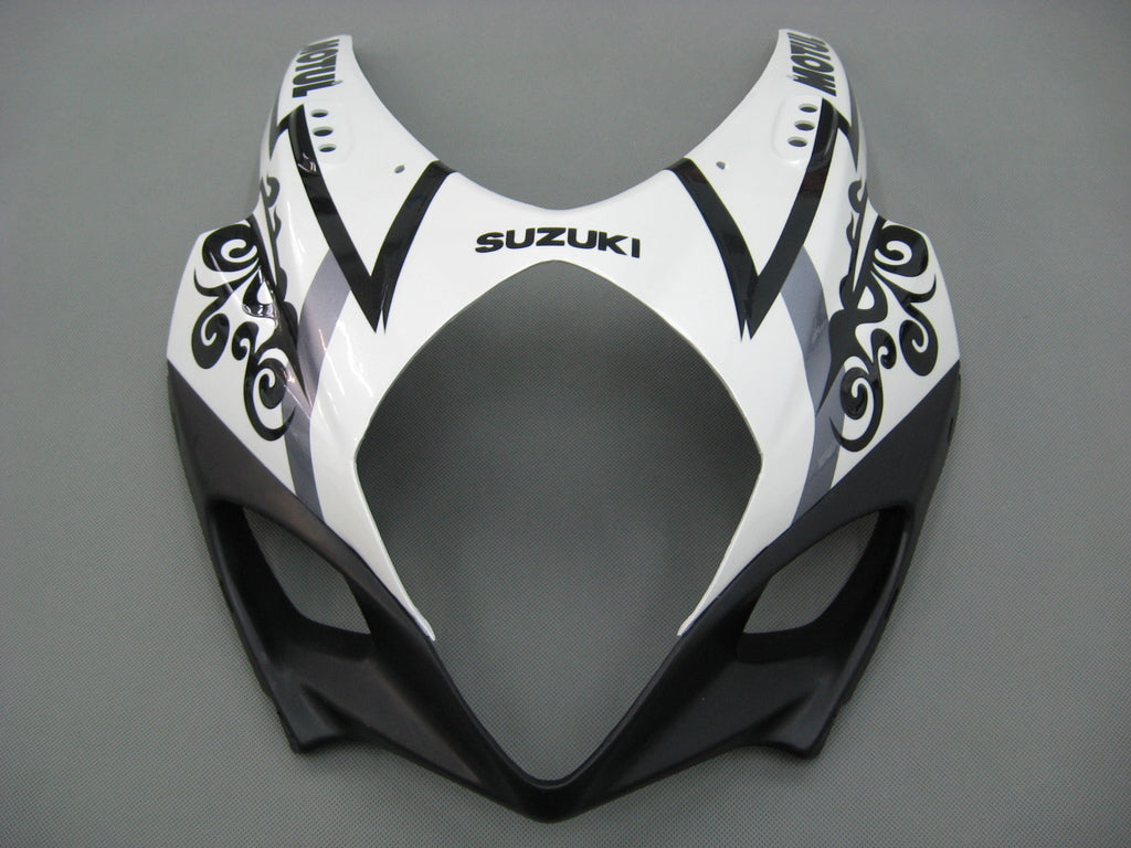 2007-2008 Suzuki GSXR 1000 Amotopart Fairings White Black Alstare Racing Customs Fairing