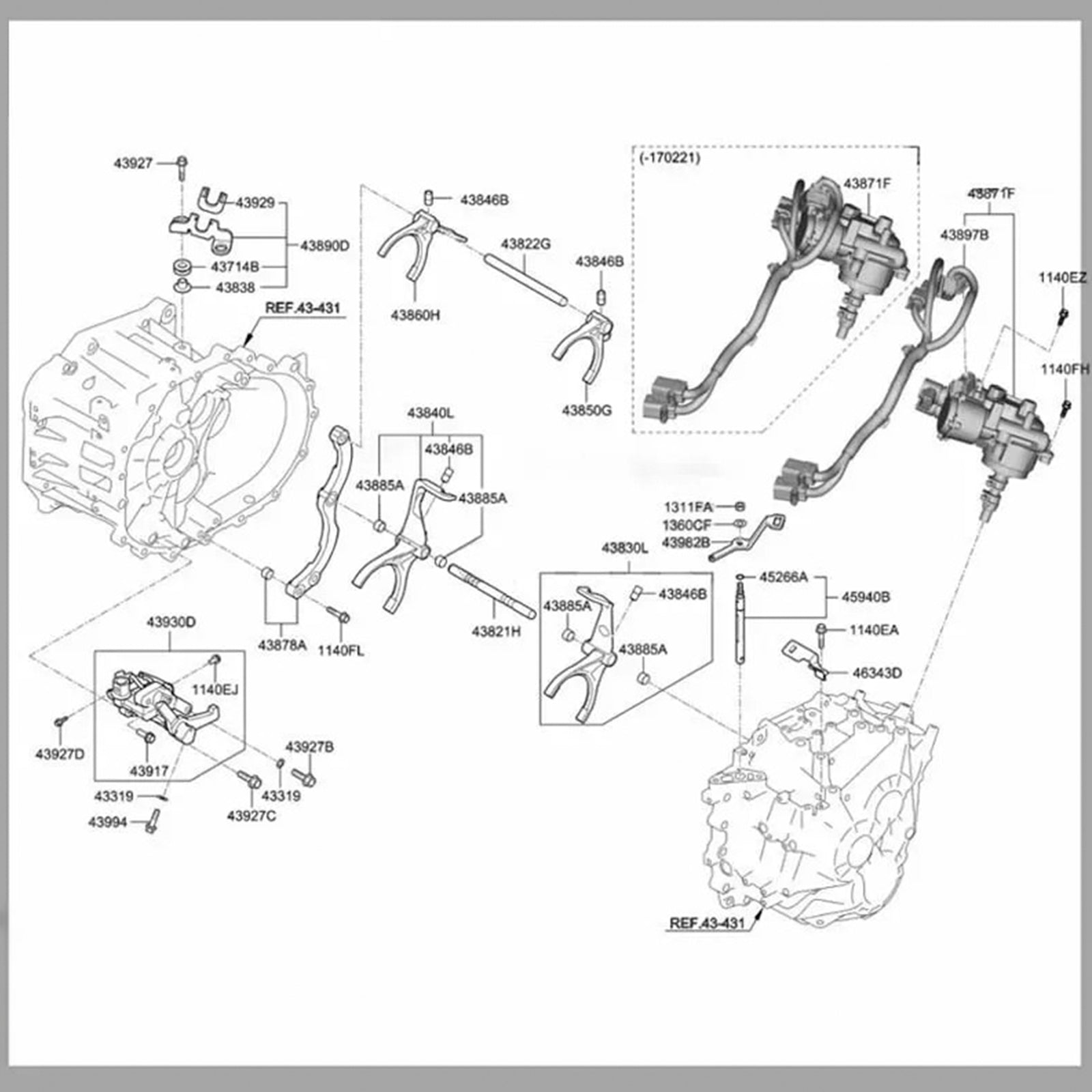 2017-2021 Kia Soul Forte Actuator Assy-Gear 438002D000 438002D205 5-PIN